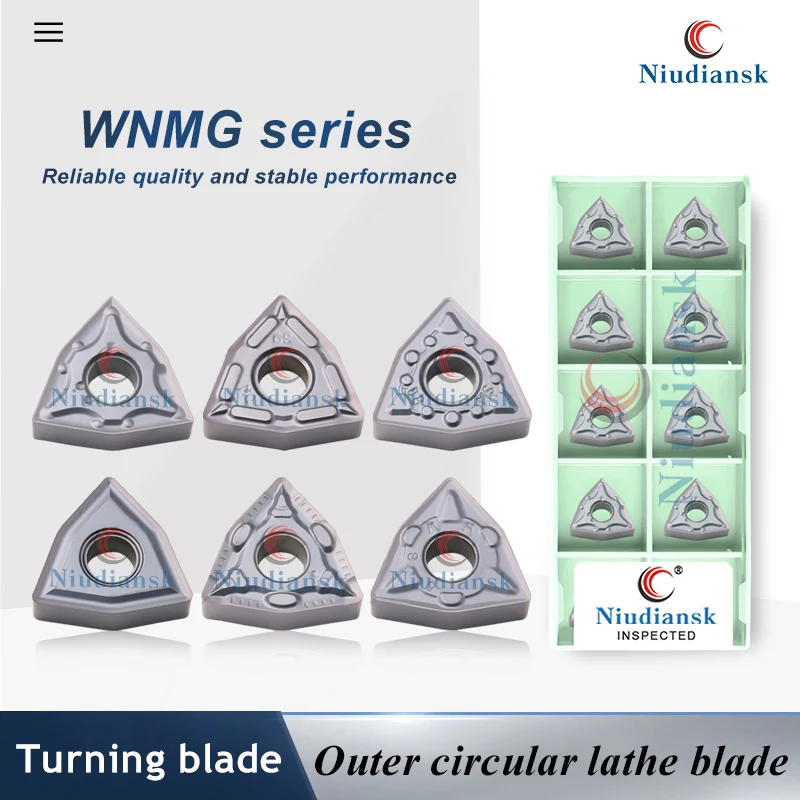 

Токарное лезвие серии WNMG WNMG080404-MA WNMG080412-MS WNMG080412-CV Обрабатывающий центр с ЧПУ Внешняя часть токарного инструмента в форме персика