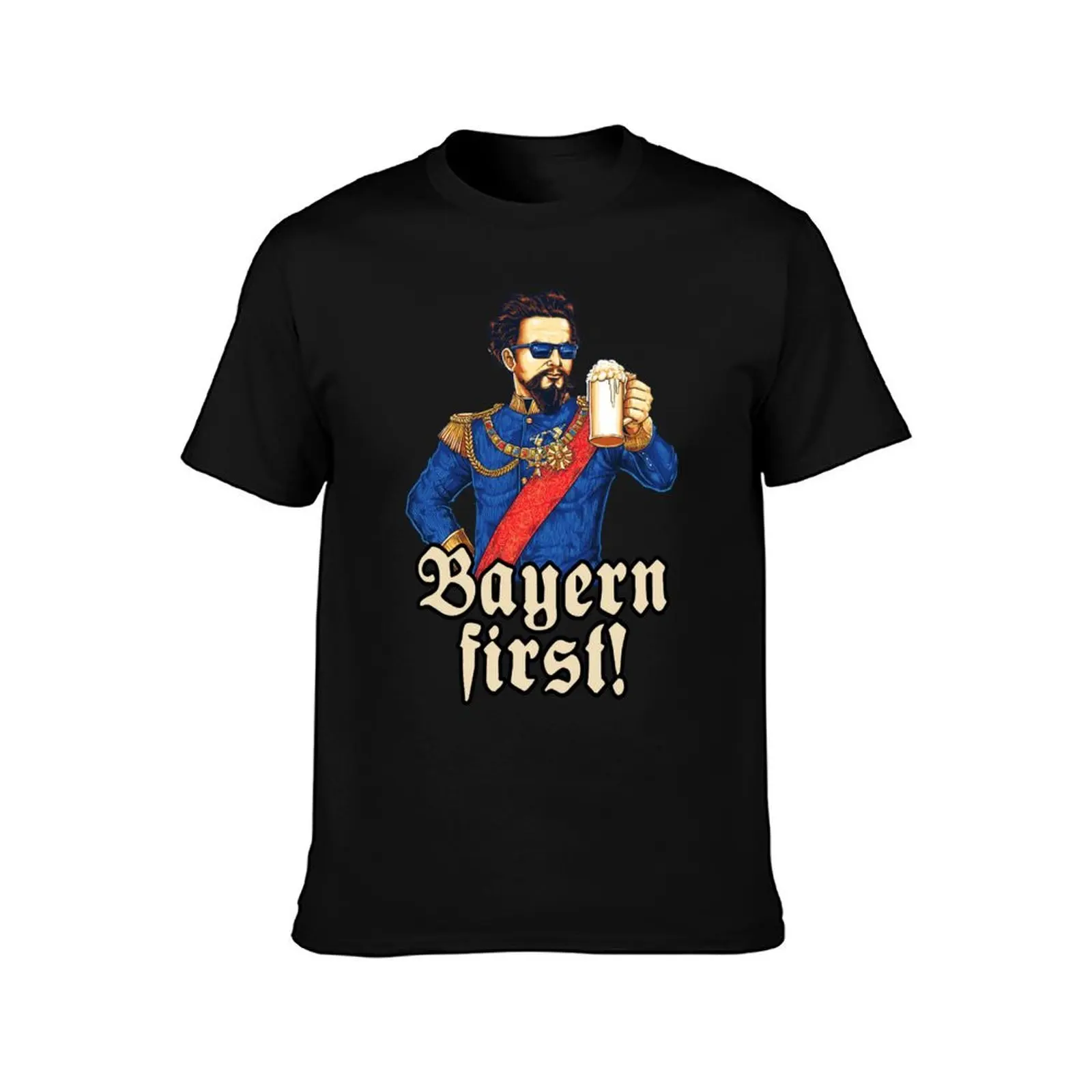 Bayern First -blauer K?nig Ludwig Bier T-Shirt Running Performance Short Sleeve Tee T-Shirt