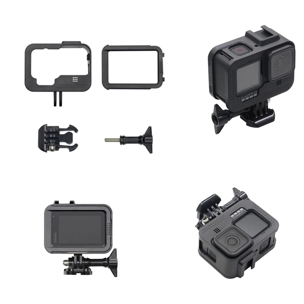 Accessori montaggio telaio protettivo scatola custodia per videocamera custodia per GoPro Hero 11 10 9 8 7 6 5 4 3 3 + Action Camera 4 5 Session