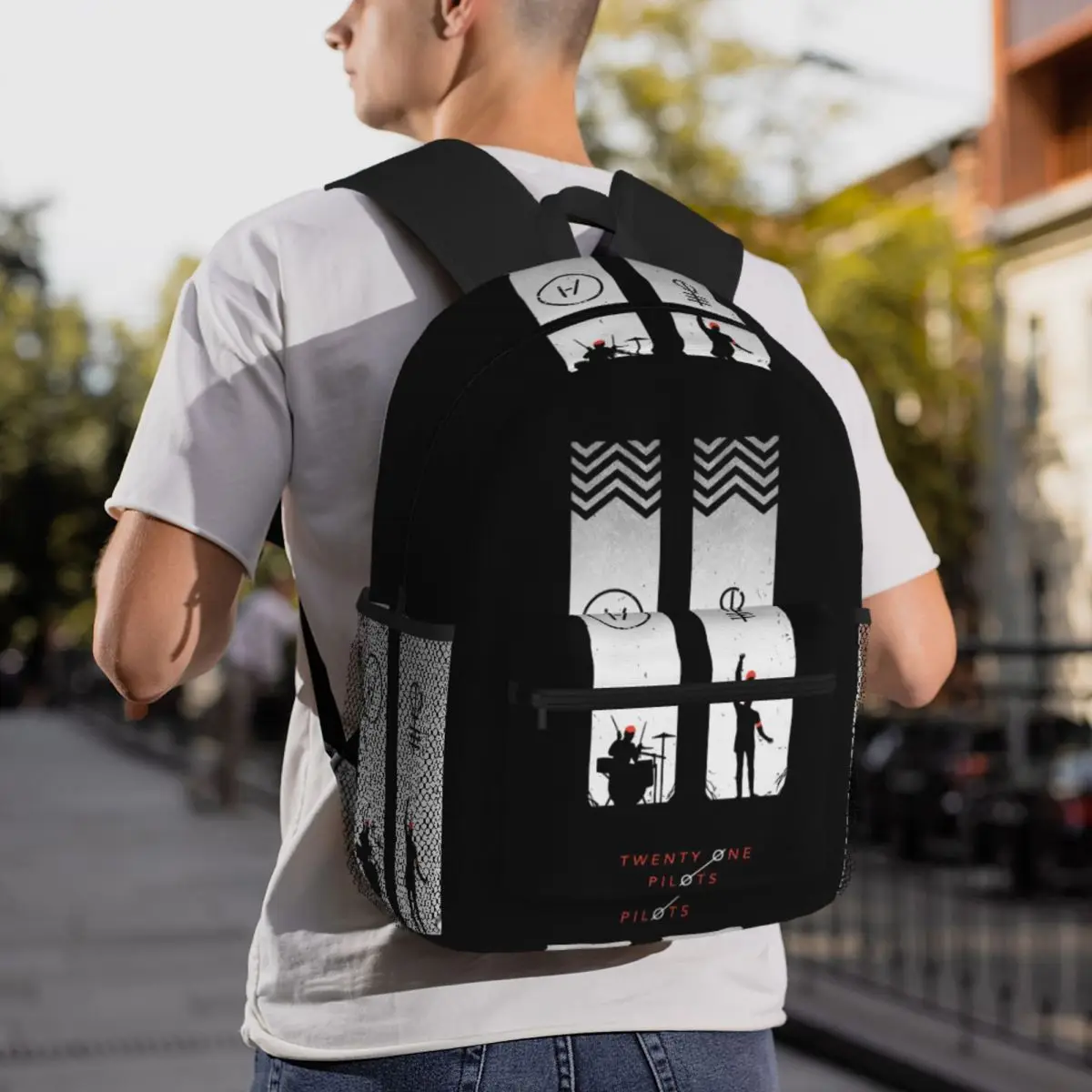 T-Twenty One P-Pilots Backpack Daypack Large Capacity Boys Girls BookBag School Bag Shoulder Bags for Men Women
