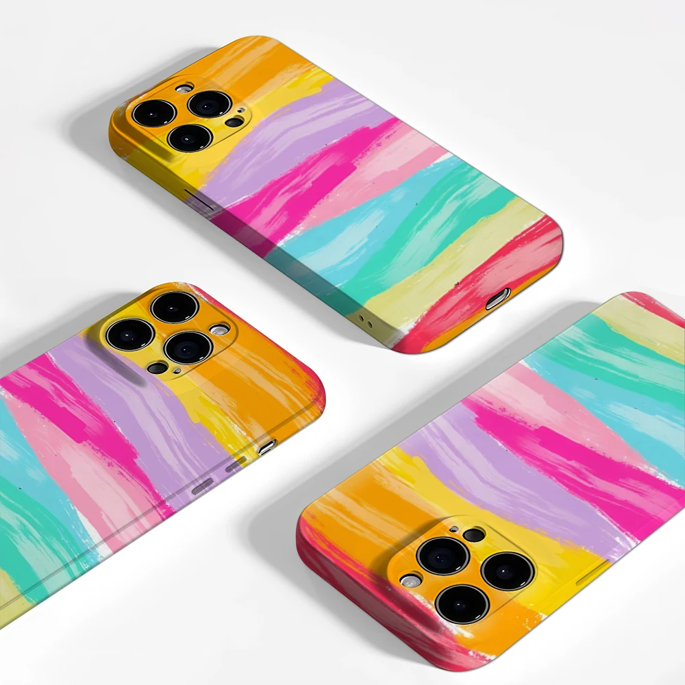 ضربات الطلاء النابضة بالحياة IPhone17 يجب أن يكون لهاتف IPhone 17 16 15 14 13 12 11 Pro Max Plus غطاء خلفي مزدوج الطبقة #4