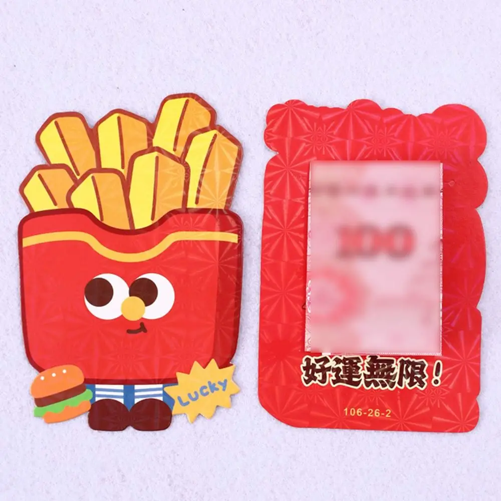 6Pcs Cartoon Chinese Snake Year Red Envelope Blessings Printing Traditional Lucky Money Envelopes Thickened Paper