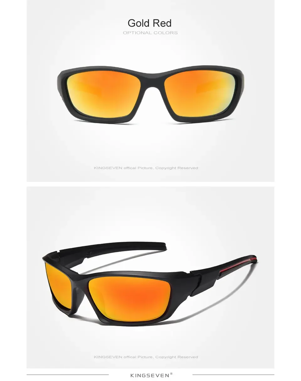 KINGSEVEN Sport Polarisierte Sonnenbrille Männer Brille TR90 Material Anti-UV Fahrrad Sonnenbrille Komfort Brillen – Detail 6