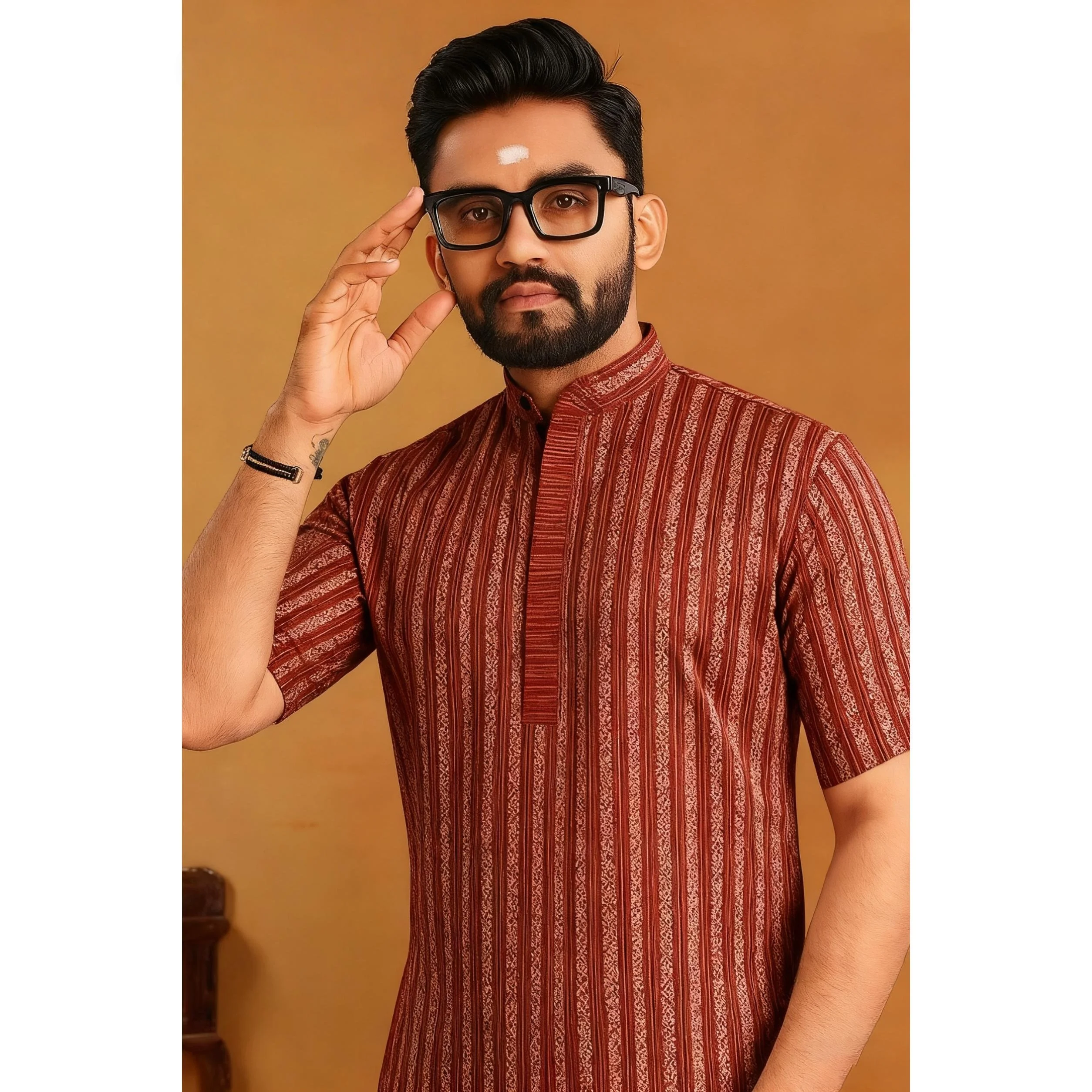 Traditional Clothing Asian South Asian Styles Mandarin Men Short Sleeved Polo Shirt Middle Eastern Camisa Masculina Mais Cendida