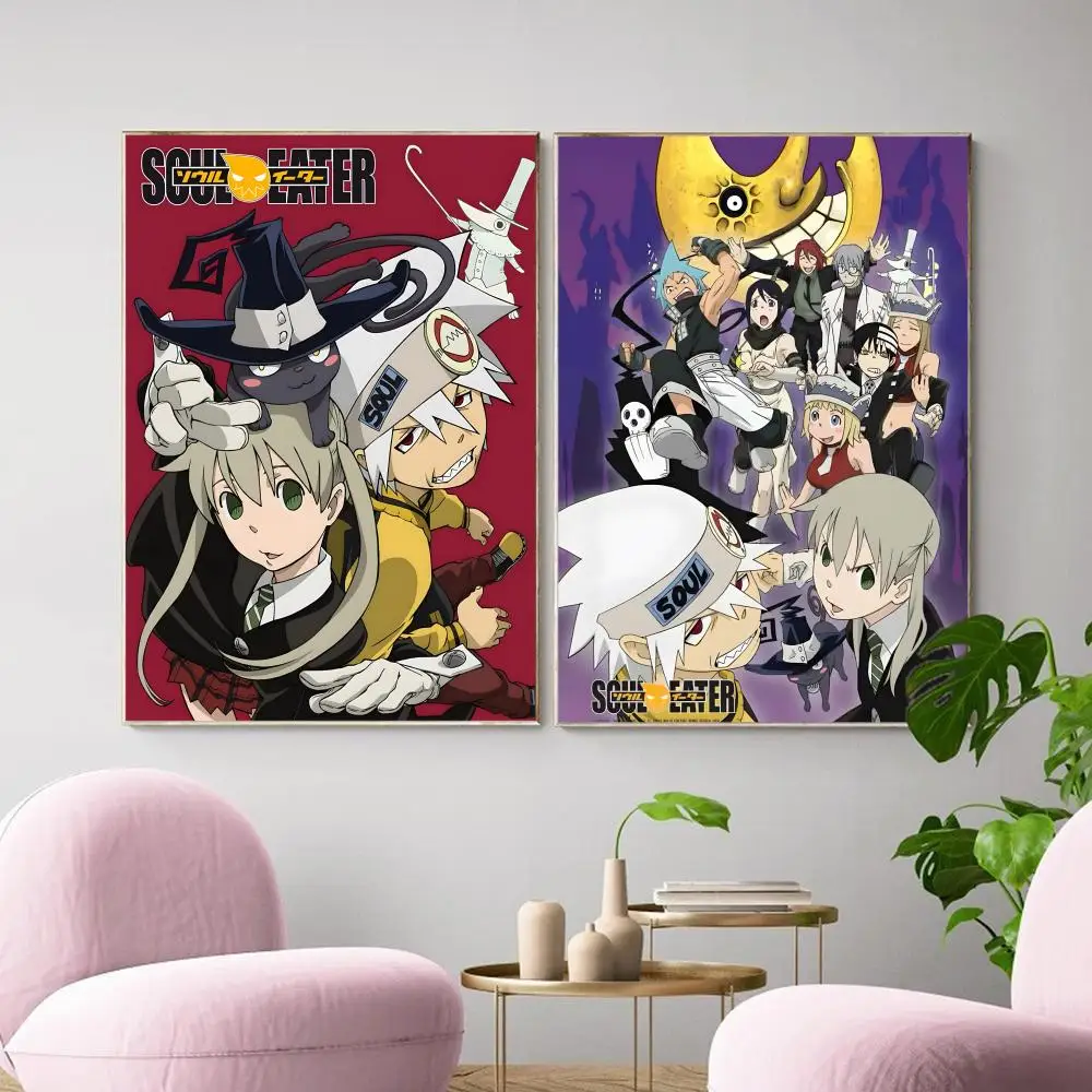 Classic Anime S-Soul E-Eater Painting Calligraphy Canvas Poster Wall Art Aesthetic Home Decoration for Living Room