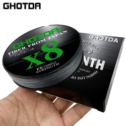 GHOTDA Multifilament  Fishing Line Peche Sea Spinning Fishing Line X8 Fishing Trip Accessories 100M 13.2-78LB