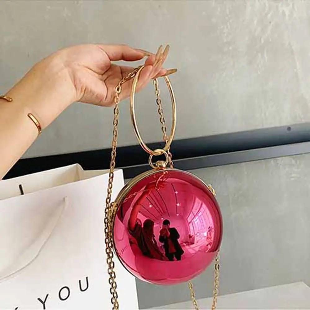 

Retro Acrylic Evening Banquet Bag Wrist Bag Large Capacity Ball Handbag Chain Shoulder Bag Ladies Clutch Bag Wedding