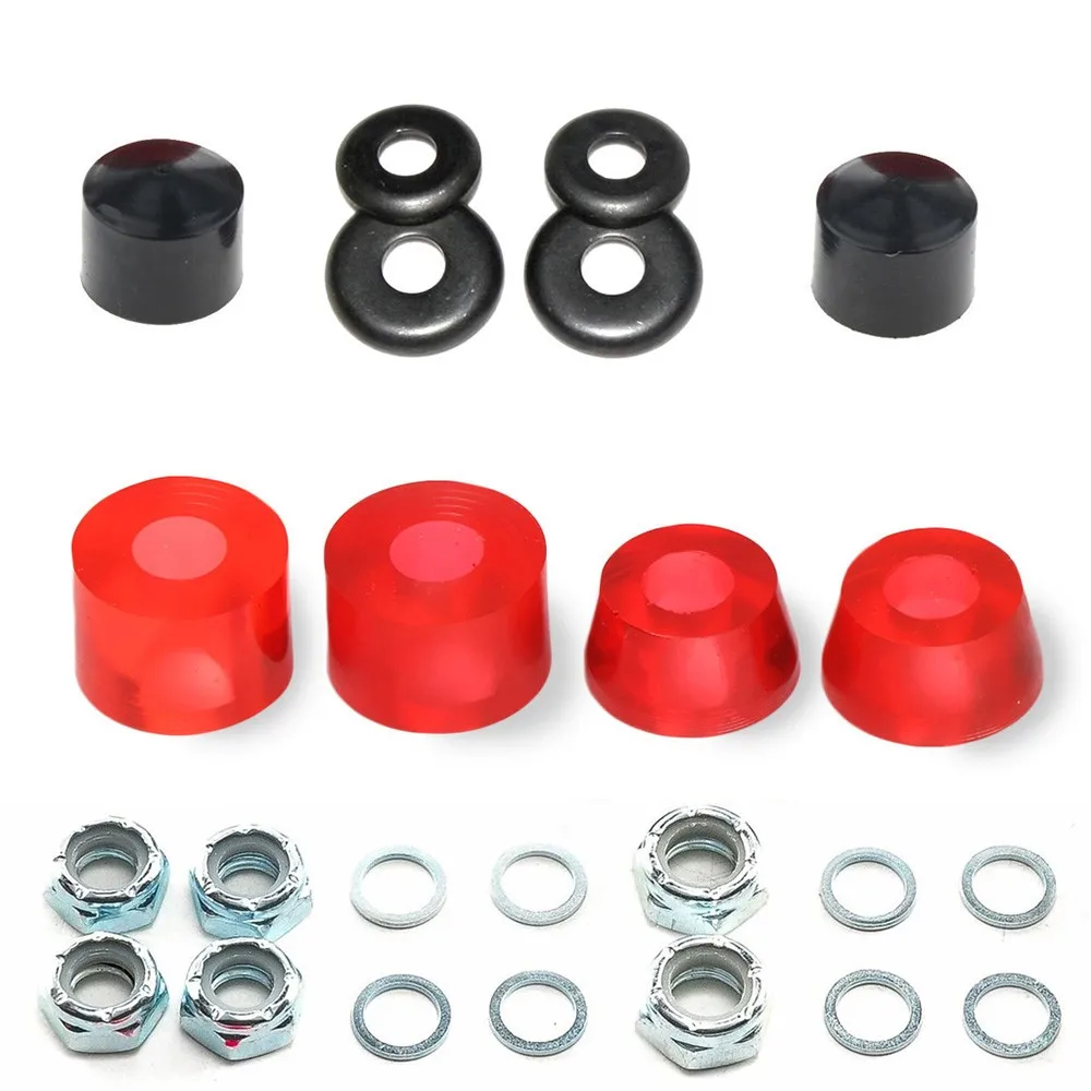 Skateboards Shock Suit Kit 90a Hard Longboard Pivot Tube Accessories Cups Bottom Bush Washers Rubber Colorful Shock Absorber