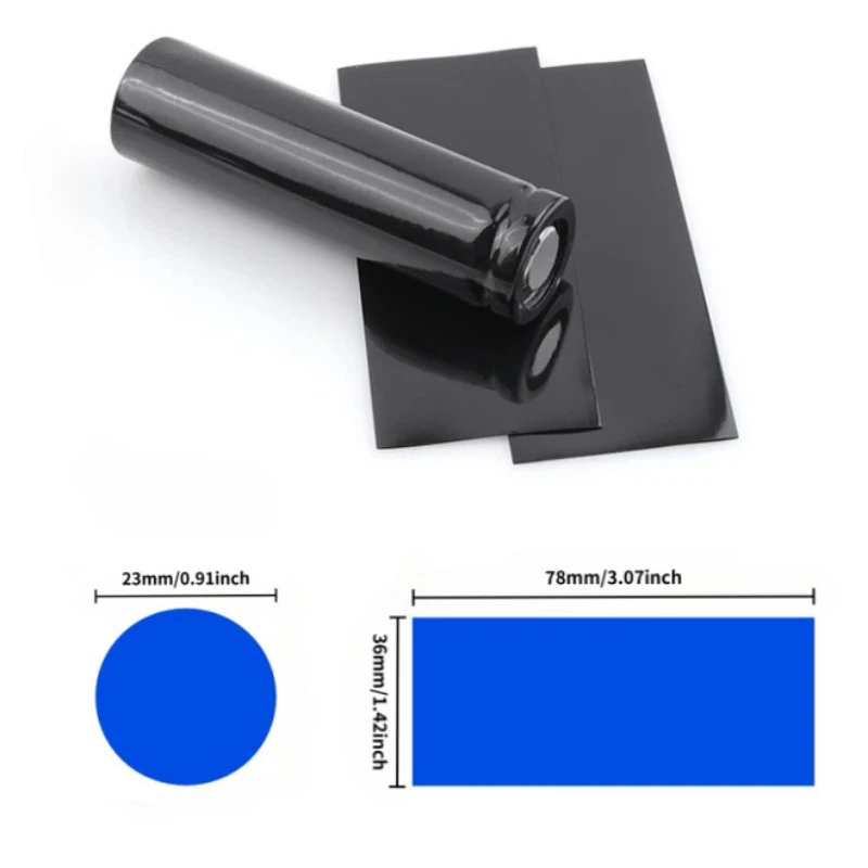 200pcs 21700 Battery Films Insulated Shrinkable Sleeve Protect Cover Precut PVC Heat Shrink Tube for Batteries Wrap Sleeving