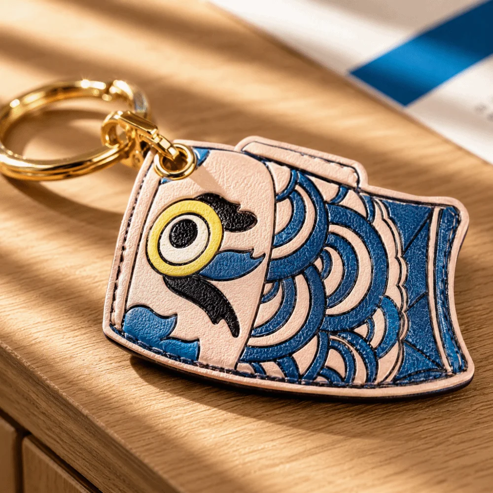 Leather Candle Leather Keychain Candle Shaped Cartoon Candlestick Design Cartoon Candlestick Keyring Portable Hanging Ornament