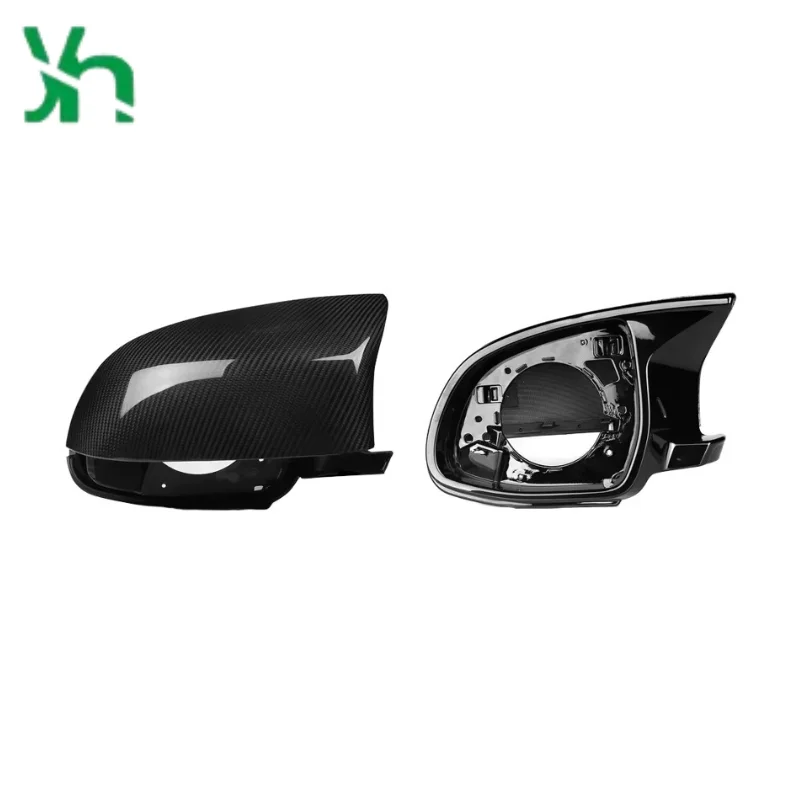 استبدال الملحقات الخارجية لسيارات BMW X5M X6M F85 F86 (2015-2019) غطاء مرآة جانبية من ألياف الكربون الجافة