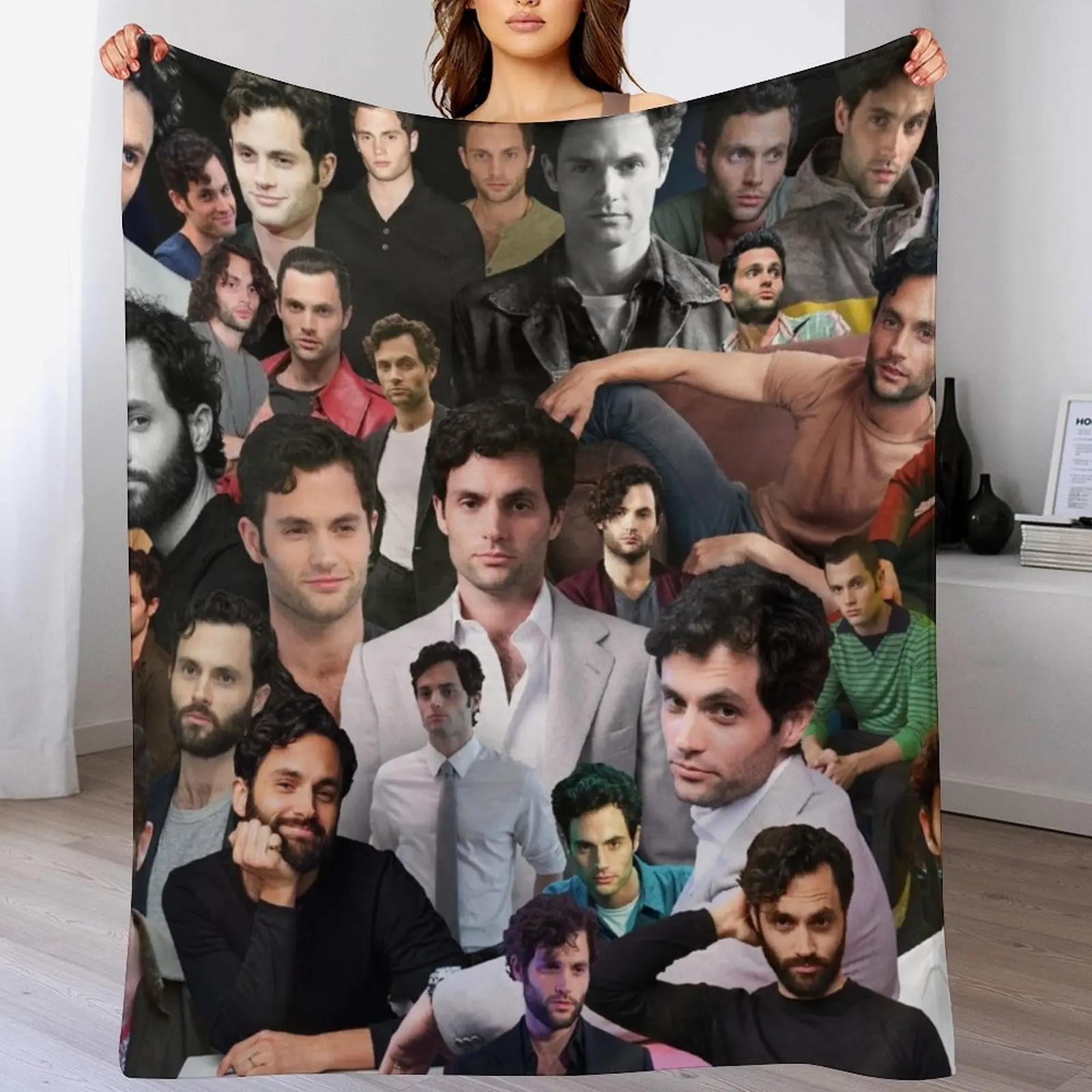 

Penn Badgley Throw Blanket Lightweight Cozy Blanket for Bed Sofa