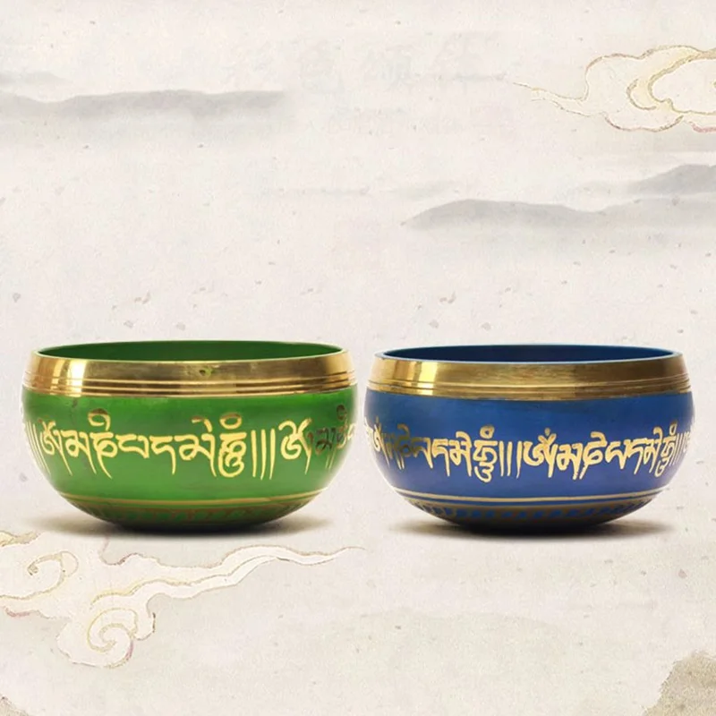 

Rice Bowl Soup Set Singing Bowl Meditate Brass Vintage Tibetan Bowls Yoga Spiritual Поющая Чаша Espiritual Music Instruments