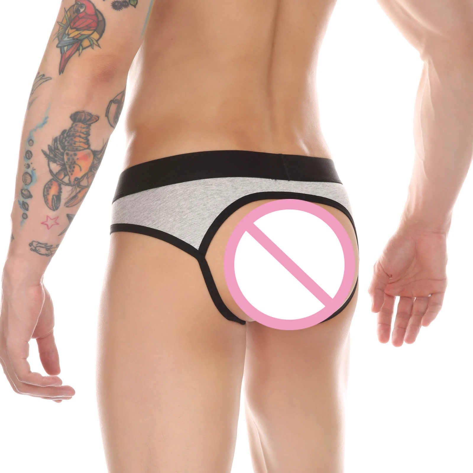 CLEVER-MENMODE القطن مثير الملابس الداخلية الرجال حزام رياضي ملخصات مفتوحة بعقب سراويل الأرداف Cuecas كبير القضيب الحقيبة تانغا Hombre زلات