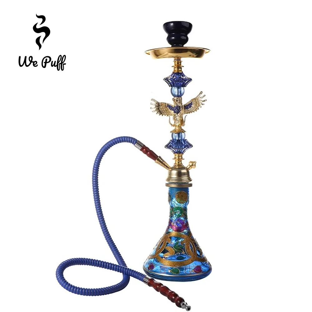 WE PUFF Arab Eagle Hookah Set with Single Hose Chicha Bowl Sheesha Base Narguile Complete Smoking Grass Pipe Shisha Accessories