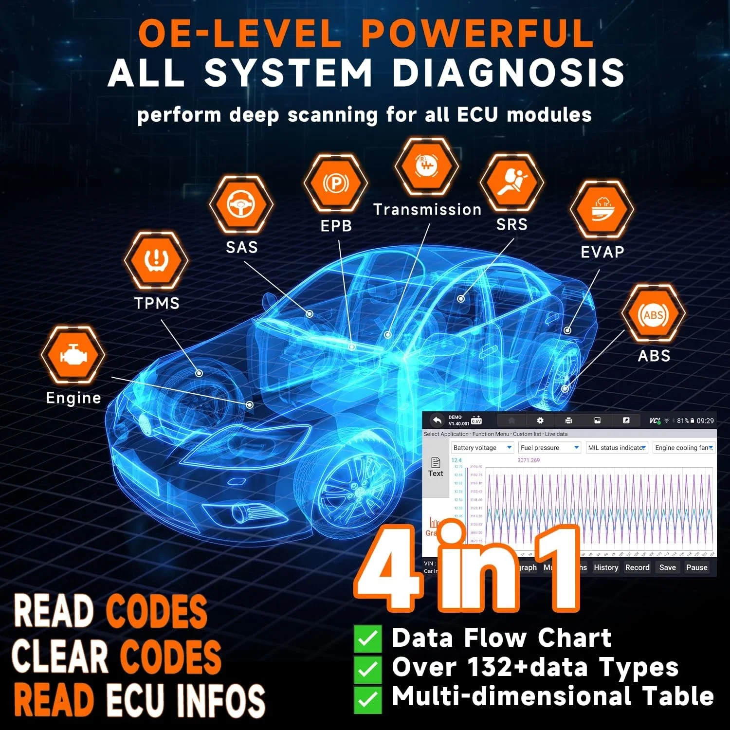 Foxwell NT726 ثنائي الاتجاه سيارة Obd2 الماسح الضوئي جميع النظام TPMS DPF ABS SRS إعادة تعيين الزيت DPF regen 12 إعادة تعيين أداة تشخيصية  #2