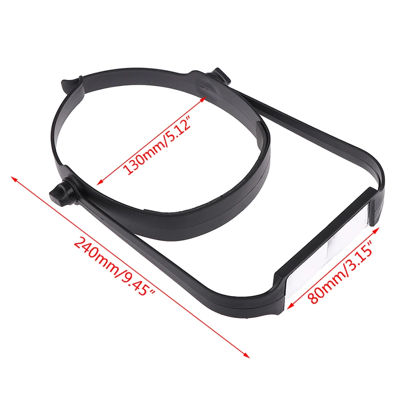 Headband Magnifier Head Mounted Magnifying Glass With 4 Acrylic Lens (1.6X, 2X, 2.5X, 3.5X) Senior Reading Magnifying Glasses