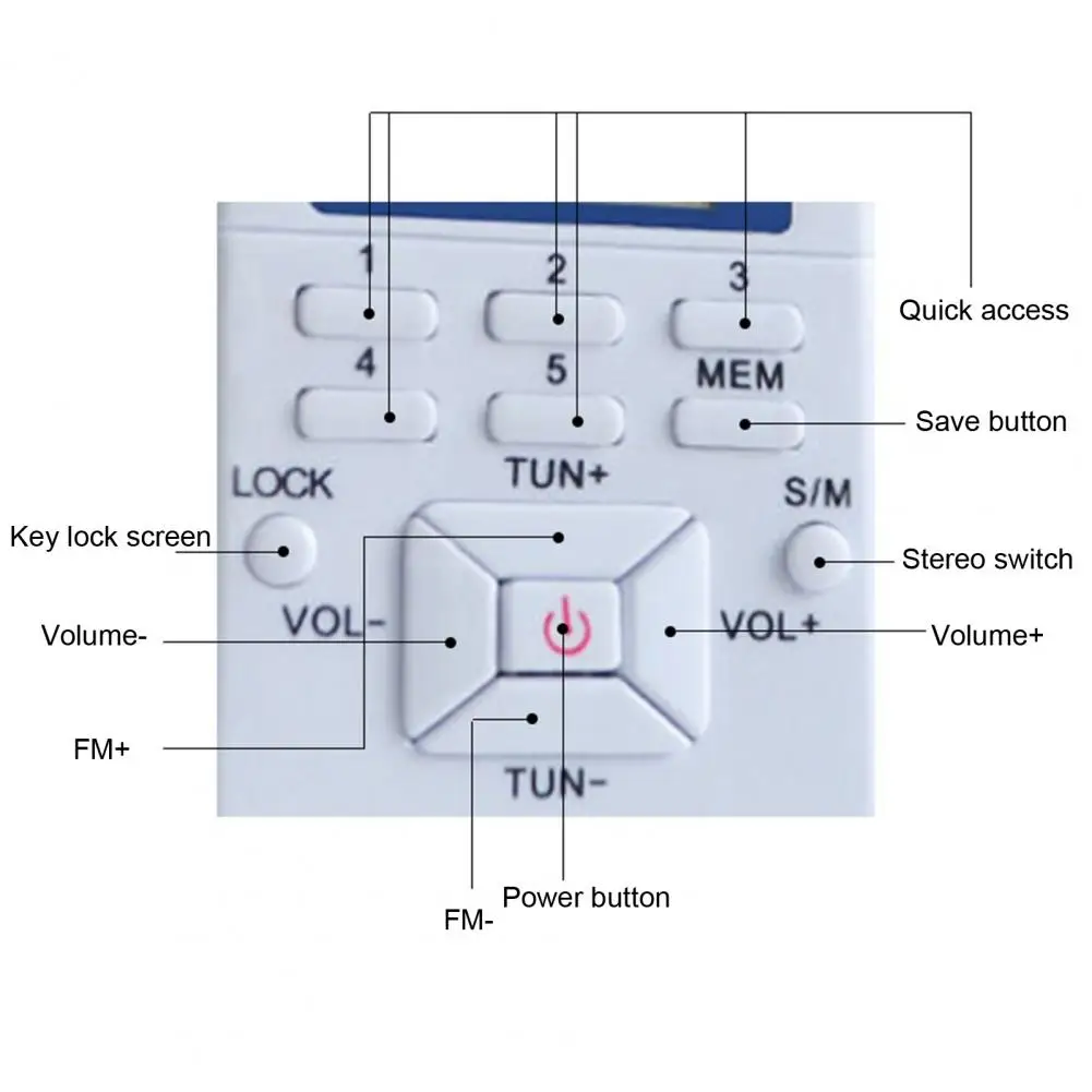 HRD-102 receptor de rádio fm estéreo portátil rádio dsp mini receptor de relógio digital para guia turístico treinamento de reuniões de igreja