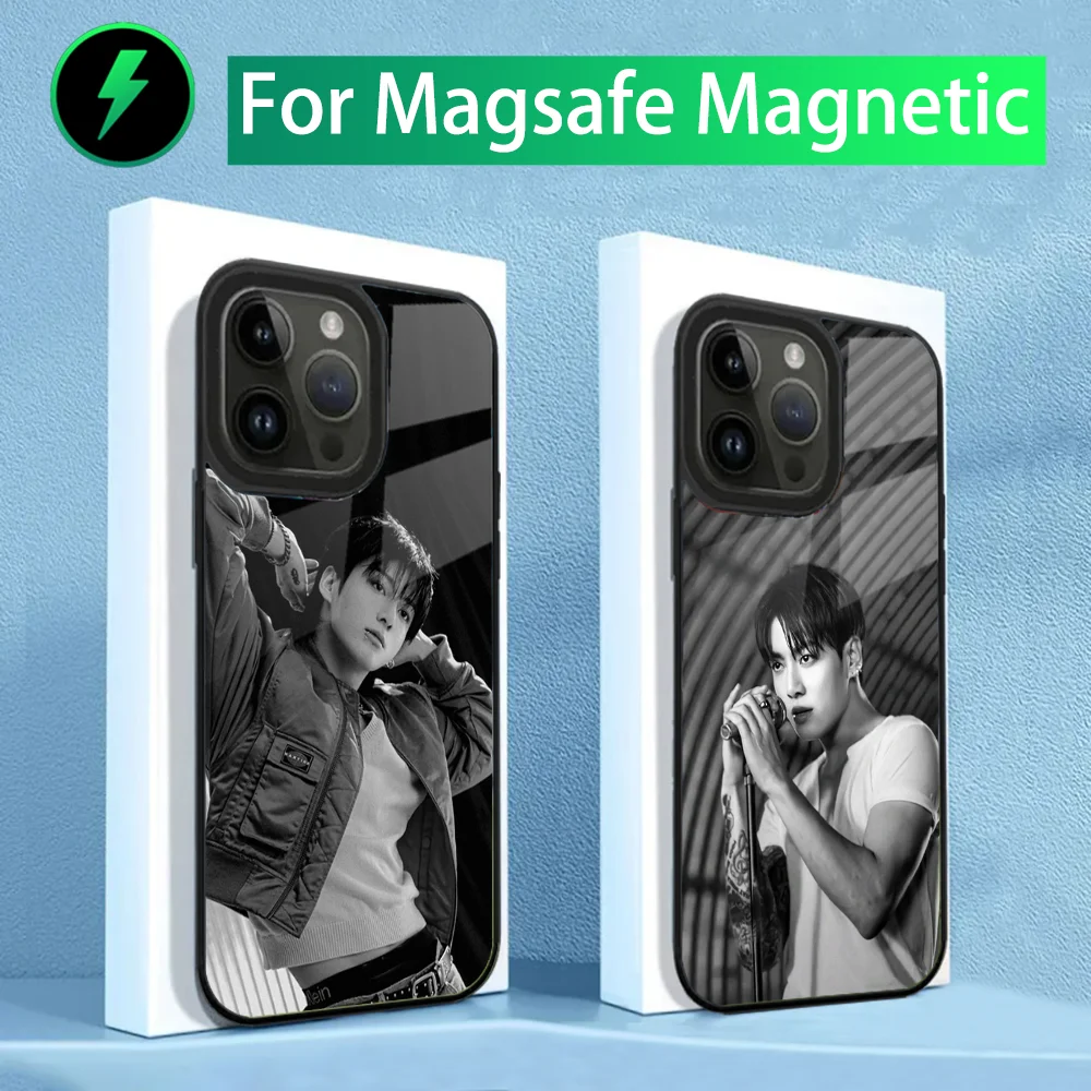 Kpop J-JungKookS-S Phone Case For iPhone 15,14,13,12,11,Plus,Pro,Max Mini Magsafe Magnetic Wireless Charging