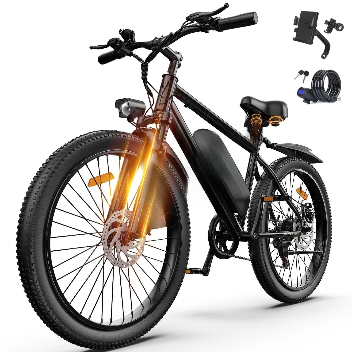 

Электровелосипед для взрослых, 1500 Вт (пиковая мощность), горный электровелосипед, 20 миль/ч, 7 скоростей, съемная батарея 48 В, 26-дюймовый электровелосипед для поездок на работу, на заказ