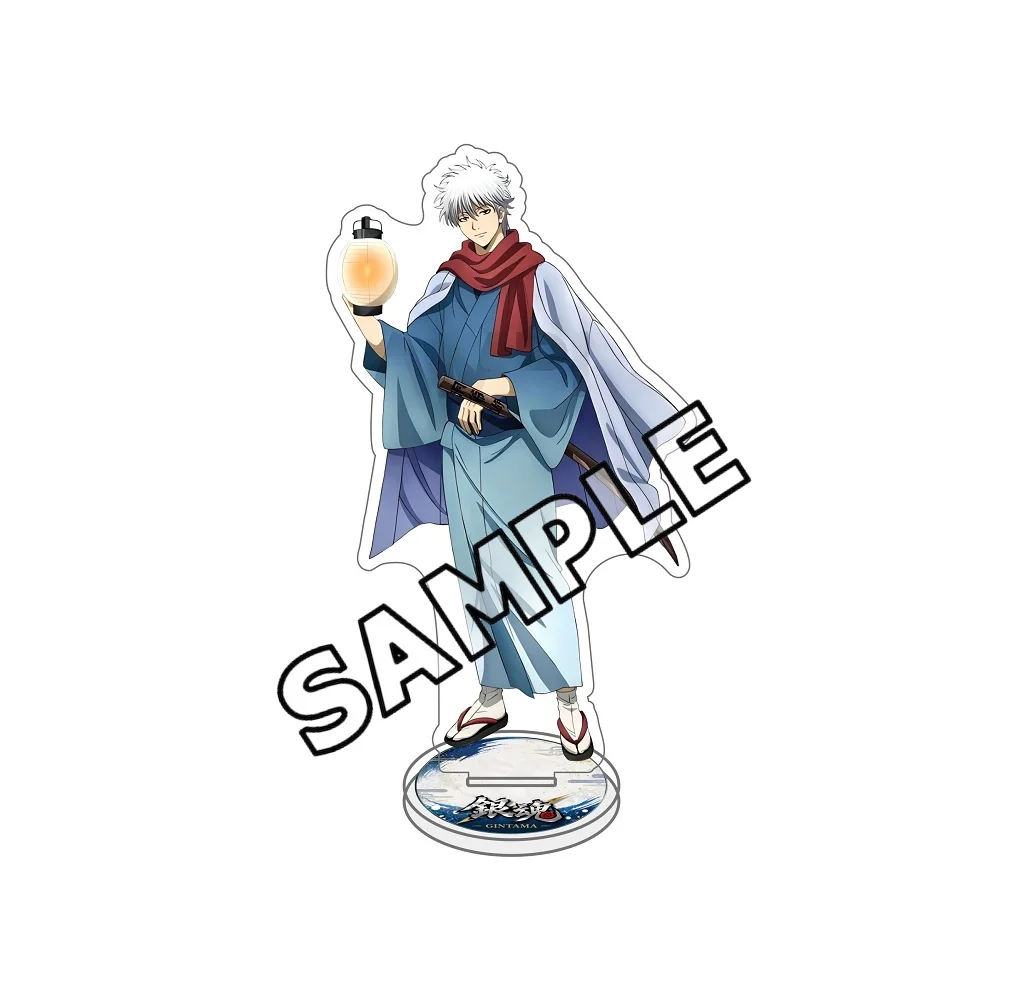 Gintama 15cm Acrylic Stand Keychain Cartoon Character Backpack Charm Pendant Cute Gift for Anime Fans