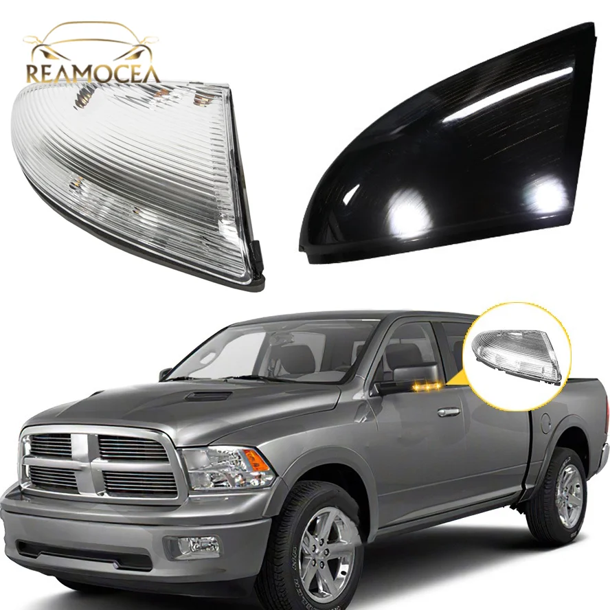 

Reamocea 2Pcs Side Rearview Mirror Indicator Turn Signal Light Lamp 68064948AA, 68064949AA For 2009-2014 Dodge Ram 1500 2500