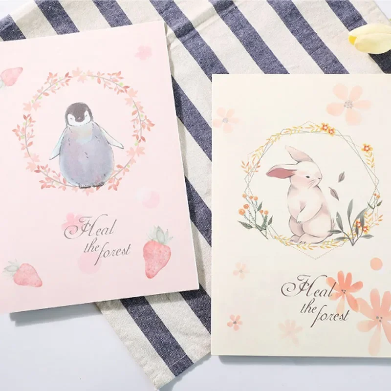 Confezione da 3 confezioni di carta da lettera A4 fai da te creativo cartone animato animale pinguino cancelleria messaggio studente ricompensa set regalo busta 19x28 cm