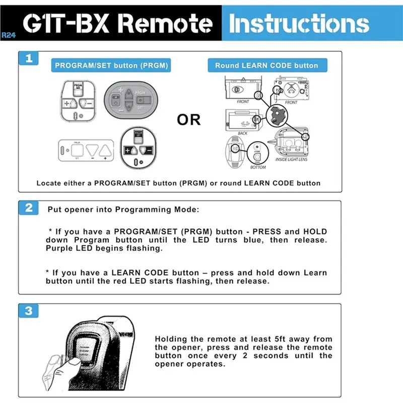 Smart Portable 3X For G1T-BX, 38501R Genie Intellicode Garage Door Remote, 1-Button Genie Garage Door Opener Remote Replacement
