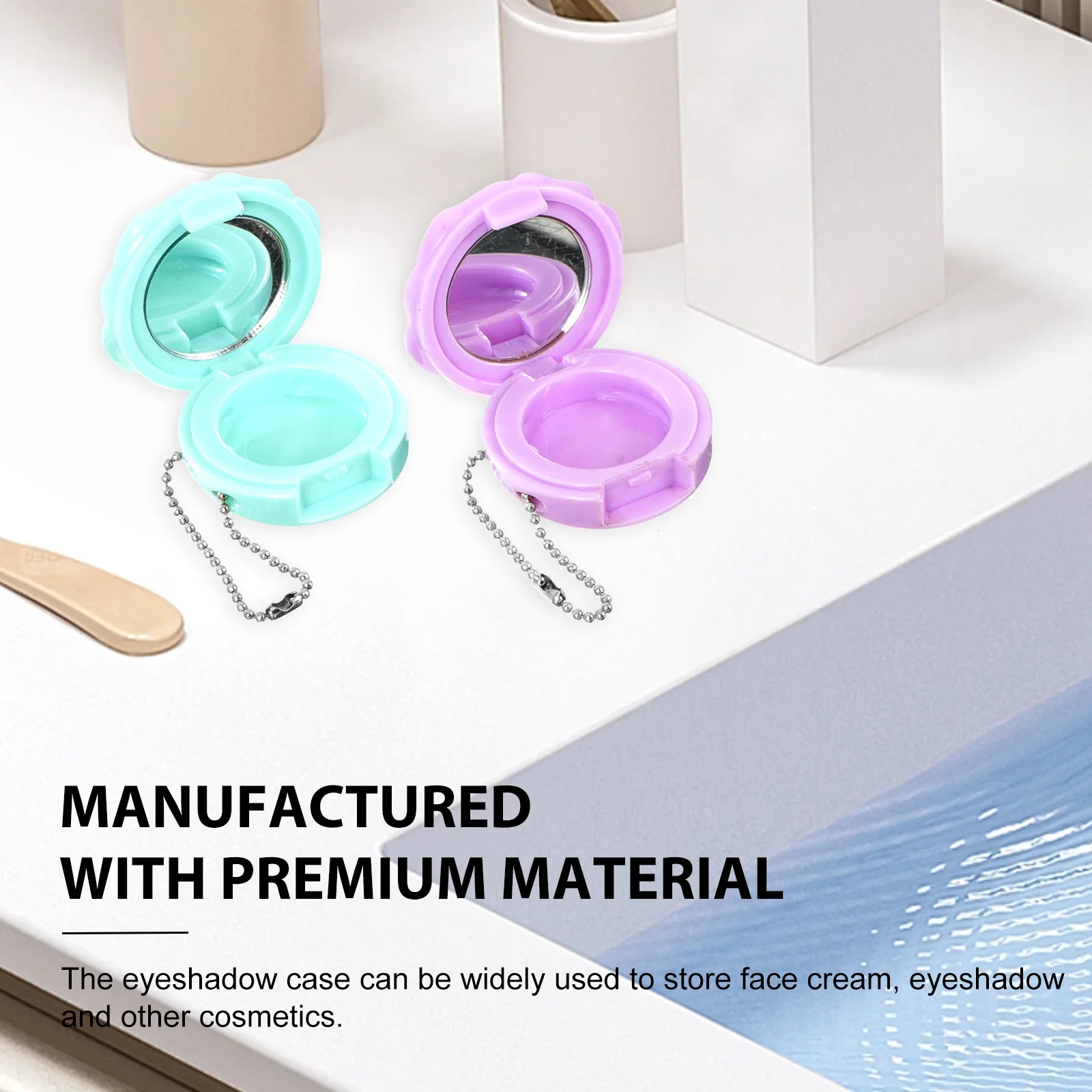 

4pcs Empty Lipstick Containers Mini Jar For Travel Refillable Powder Holder Small Eyeshadow Case Portable Makeup