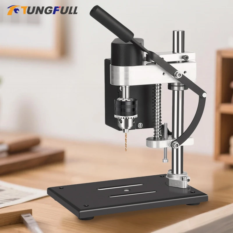 

Мини-настольный сверлильный станок с регулируемой скоростью, прецизионный микро-настольный сверлильный станок для дома, сделай сам, для маленького дерева, пластика, металла