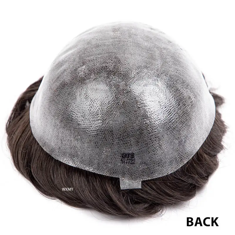 Full Skin Men\'s Wig Male Hair Prosthesis 0.12mm Toupee Men Capillary Prosthesis Natural Human Hair Wigs For Men System Unit