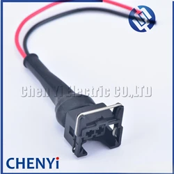 2 Pin Auto Connector wire harness Plug For EFI Fuel Injector With Rubber Boot with wire