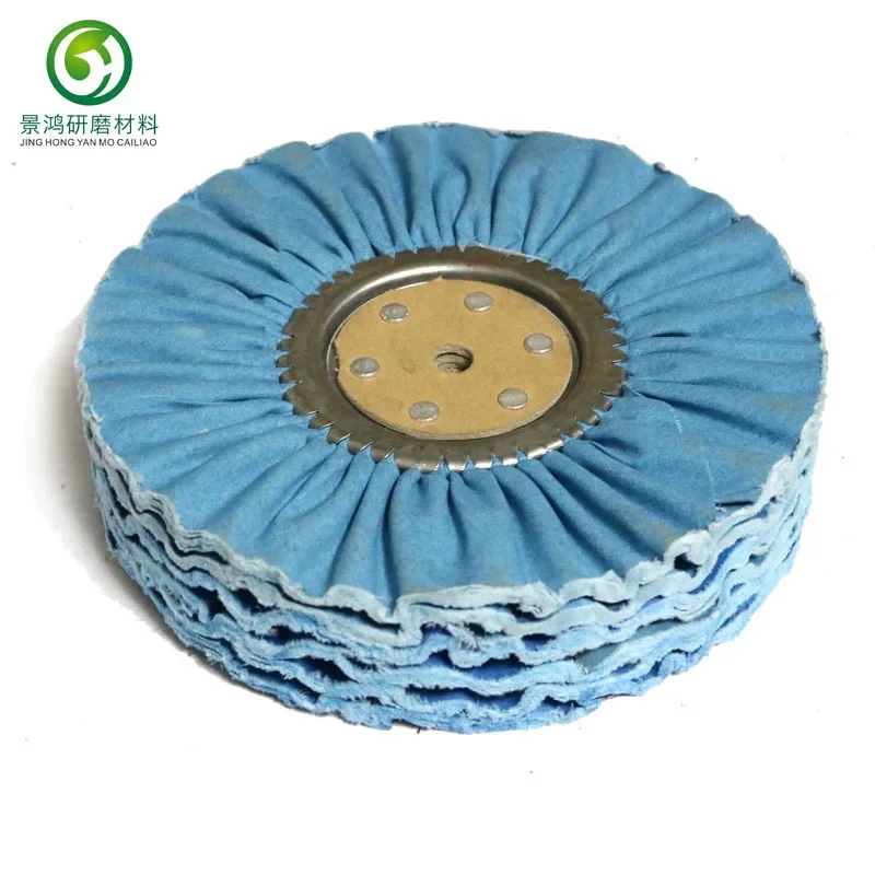 Koło wiatrowe z niebieskiej masy Koło wiatrowe z twardej niebieskiej tkaniny Polerowanie Polerowanie lustrzane Mocna tkanina tnąca