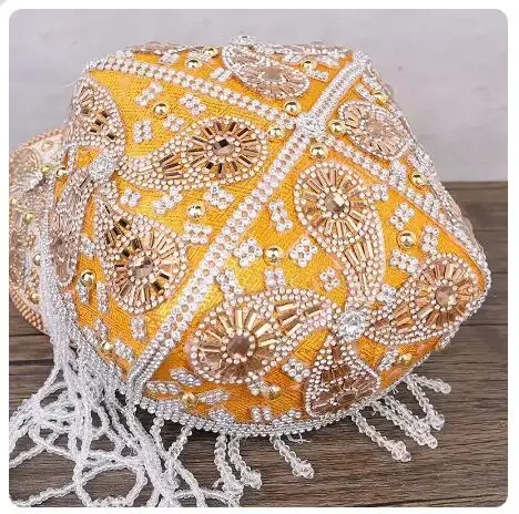 Damen Bada Muhua Kopfbedeckung Xinjiang Dance Stage Hut