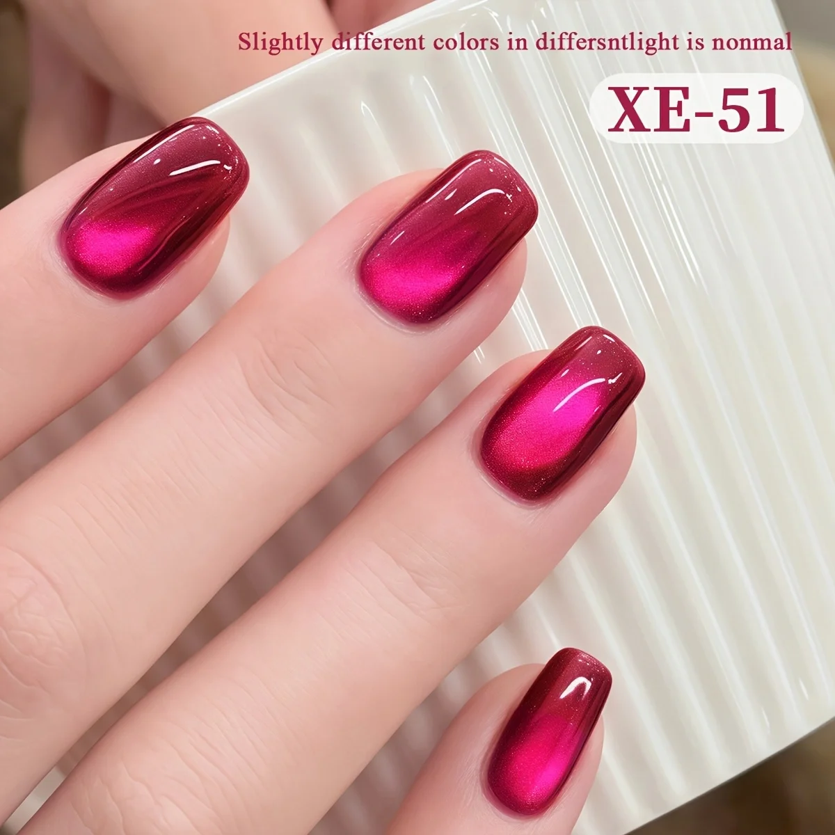 Botella de polvo Pitaya ojo de gato XE-51 súper brillante pitaya ojo de gato esmalte de uñas gel salón de moda ojo de gato arte de uñas brillo brillante