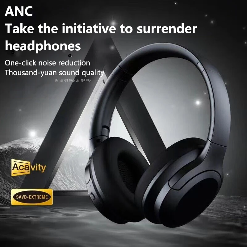 

ANC Active Noise Reduction Bluetooth Headset Studio Headphones Recording Professional Heavy Bass Sports Game E-sports Headset