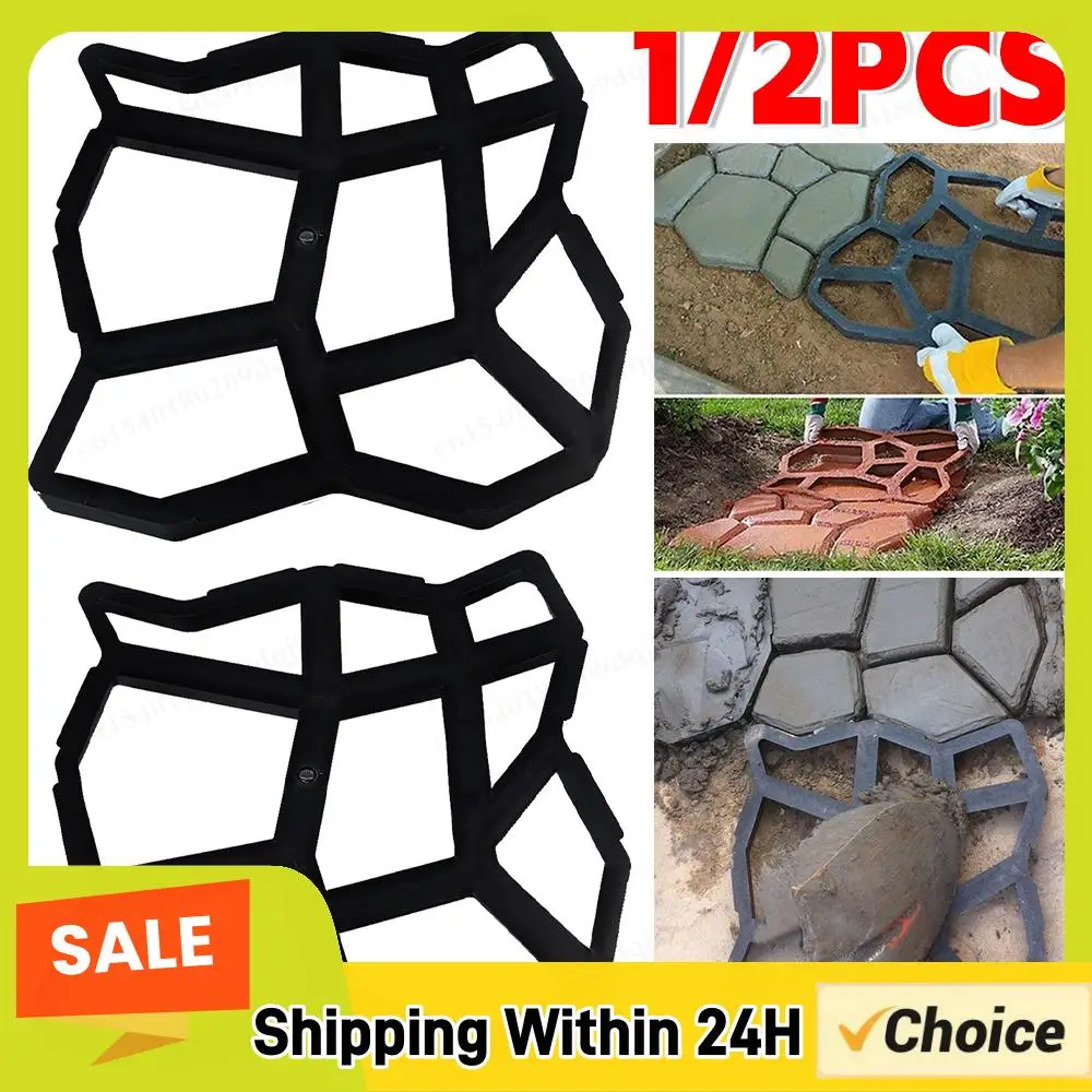 Reusable Garden Path Maker Mold DIY Garden Mold Manually Paving Cement Brick Stone Road Concrete Molds Walk Way Cement Molds
