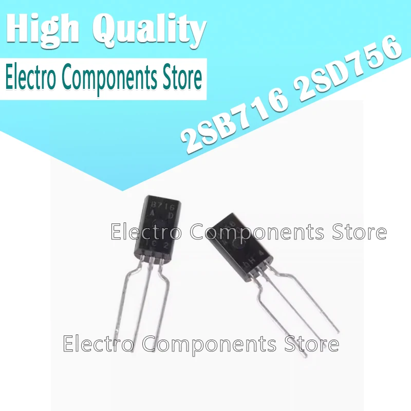 Transistor audio de baixa potência, baixo ruído sinal par tubo, febre nível, Triode 2SB716 2SD756, D756 B716, 1 par
