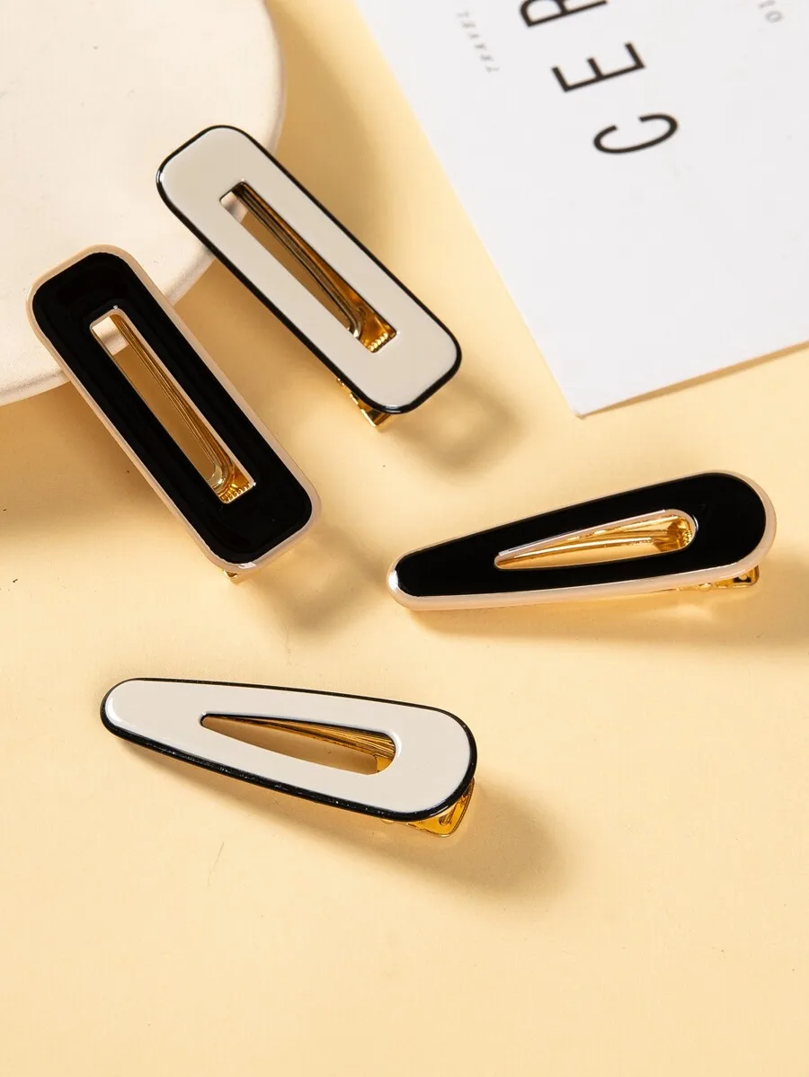 

4pcs Simple Hair Clip For Daily Use For Girls Hairstyles Casual,Hair Accessories,Hair Barrettes Hair Clips Claw Clips Hair Claws, Head Accessories, Hairpin,Summer,Holiday,Travel