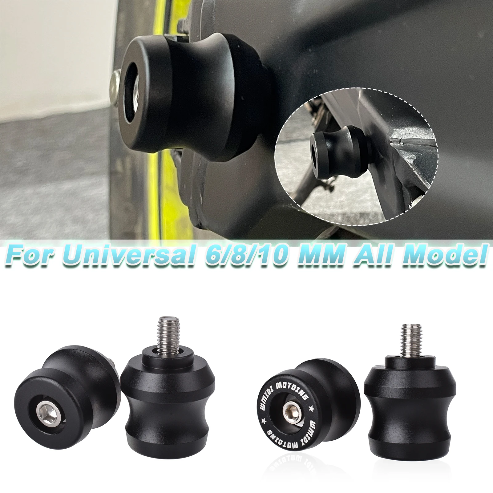 

For Universal Motorcycle Swingarm Slider Spools Kit 6/8/10MM CNC Stand Screws for Yamaha YZF R7 R3 Tenere 700 Accessories
