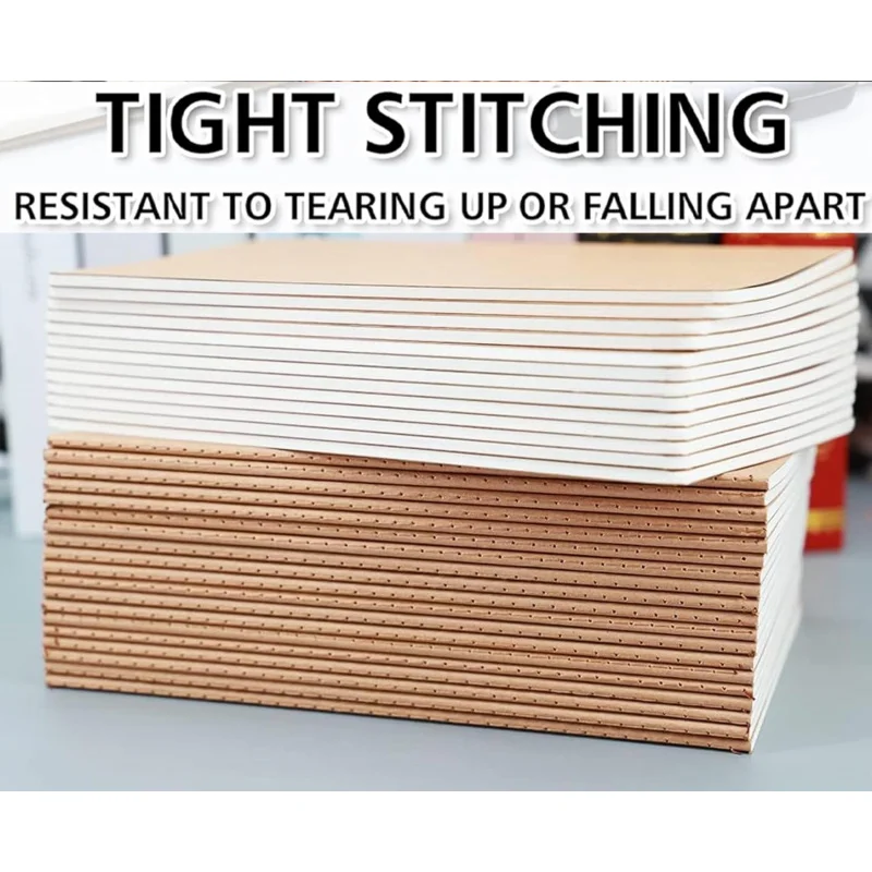 2pack Blank page A5 Blank Notebook Bulk Kraft Cover Travel Journals Composition Diary Subject Notebooks Planner 60 Pages, 8.3”x