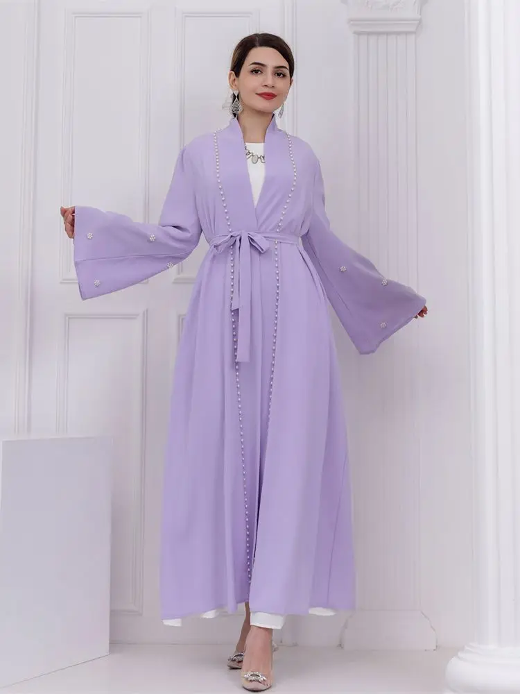 Kimono musulmán abierto de Ramadán para mujer, Abaya de Dubái, Turquía, Islam, árabe, Hijab, Kebaya