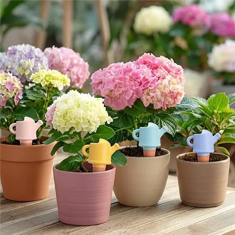 AB46-Terracotta Watering Spikes Self-Watering Spikes 8 Pack Vacation Watering Can Shape Planter Devices Automatic Waterer