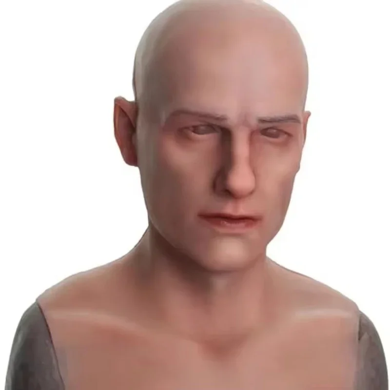 

Realistic Silicone Mask Young Face Cosplay Halloween Drag Props Funny Mask Makeup Show Headgear
