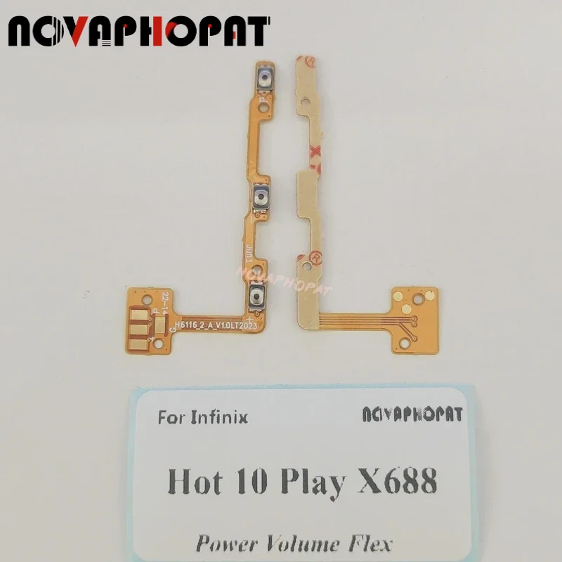 For Infinix Hot 10 Play X688 X688B / infinix Hot 9 Play X680 Power On Off Volume Up Down Ribbon Power Button Flex Cable