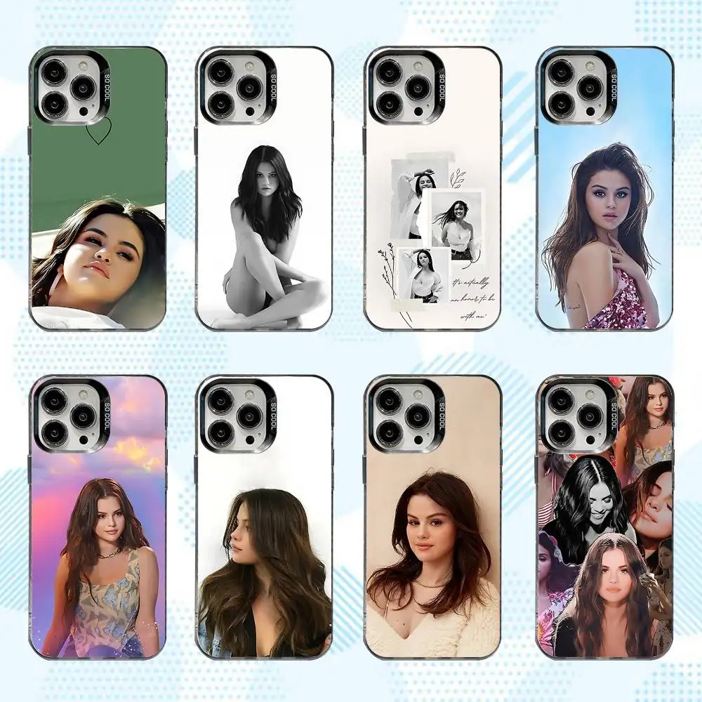 

Phone Case For iPhone 16,15,14,13,12,11,Mini,Pro,SE,MAX White S-Selena Singer Gomez Matte Shockproof Cover