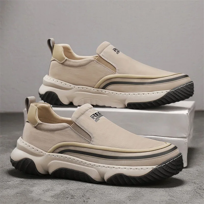 أحذية رياضية رجالية مريحة بنعل ناعم مانعة للانزلاق أحذية بدون كعب خفيفة الوزن قابلة للتنفس أحذية كاجوال شبكية 2025 كروسسوفكي موسكي #2