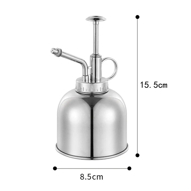 

Stainless Steel Plant Sprayer Small Watering Can With Top Pump Suitable For Indoor House Air Plants Succulents