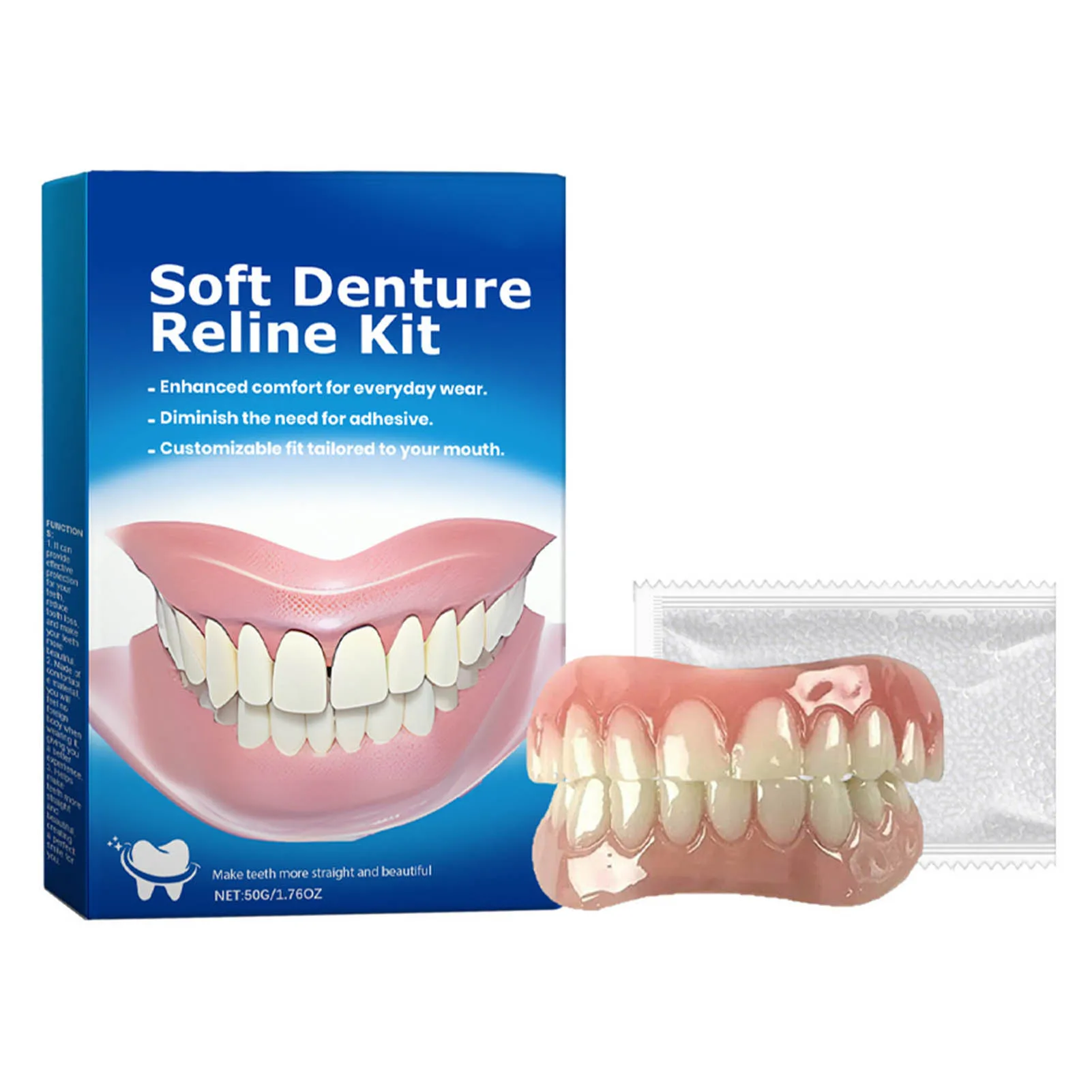 Soft denture reline kit Silicone Denture Liners Soft Denture Care Products Soft Denture Teeth Upper Lower Set Hide Broken Teeth