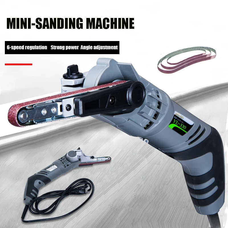 Imagem -02 - Handheld Belt Sander Areia Arquivo Pequena Lixa Máquina Mini Cinto Elétrico Lixar Moagem Afiar Máquinas-ferramentas 220v